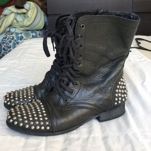 STEVE MADDEN Studded Combat Boots